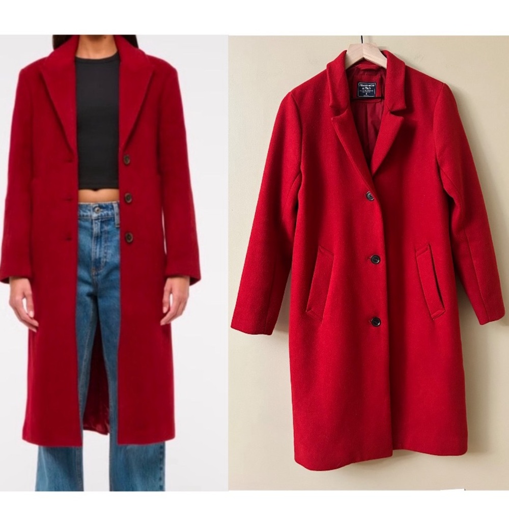 Abercrombie & Fitch Red Women's Coat